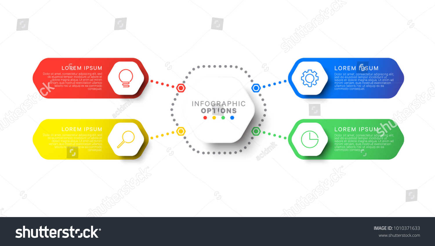 Simple Four Steps Design Layout Infographic Stock Vector (Royalty Free ...