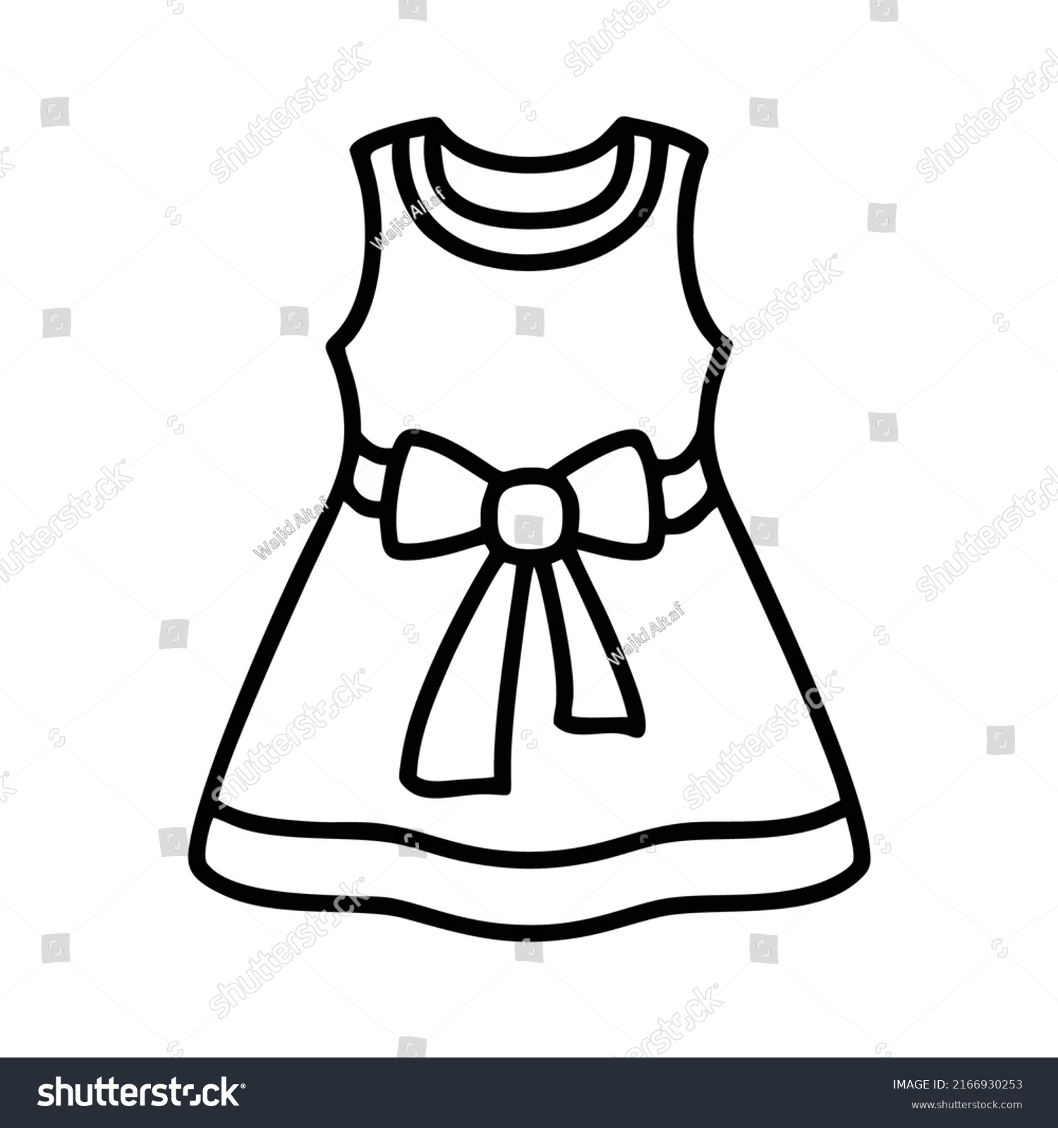 Simple Frock Drawing Kids Stock Vector (Royalty Free) 2166930253 ...