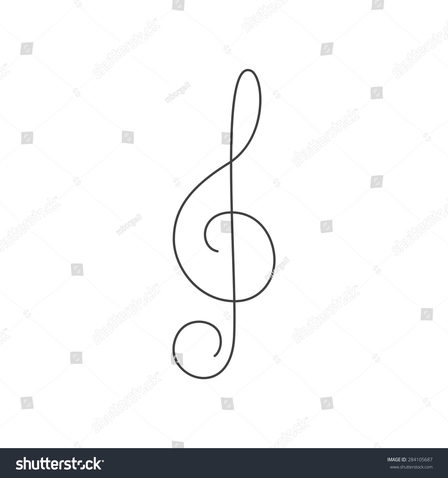 treble clef template