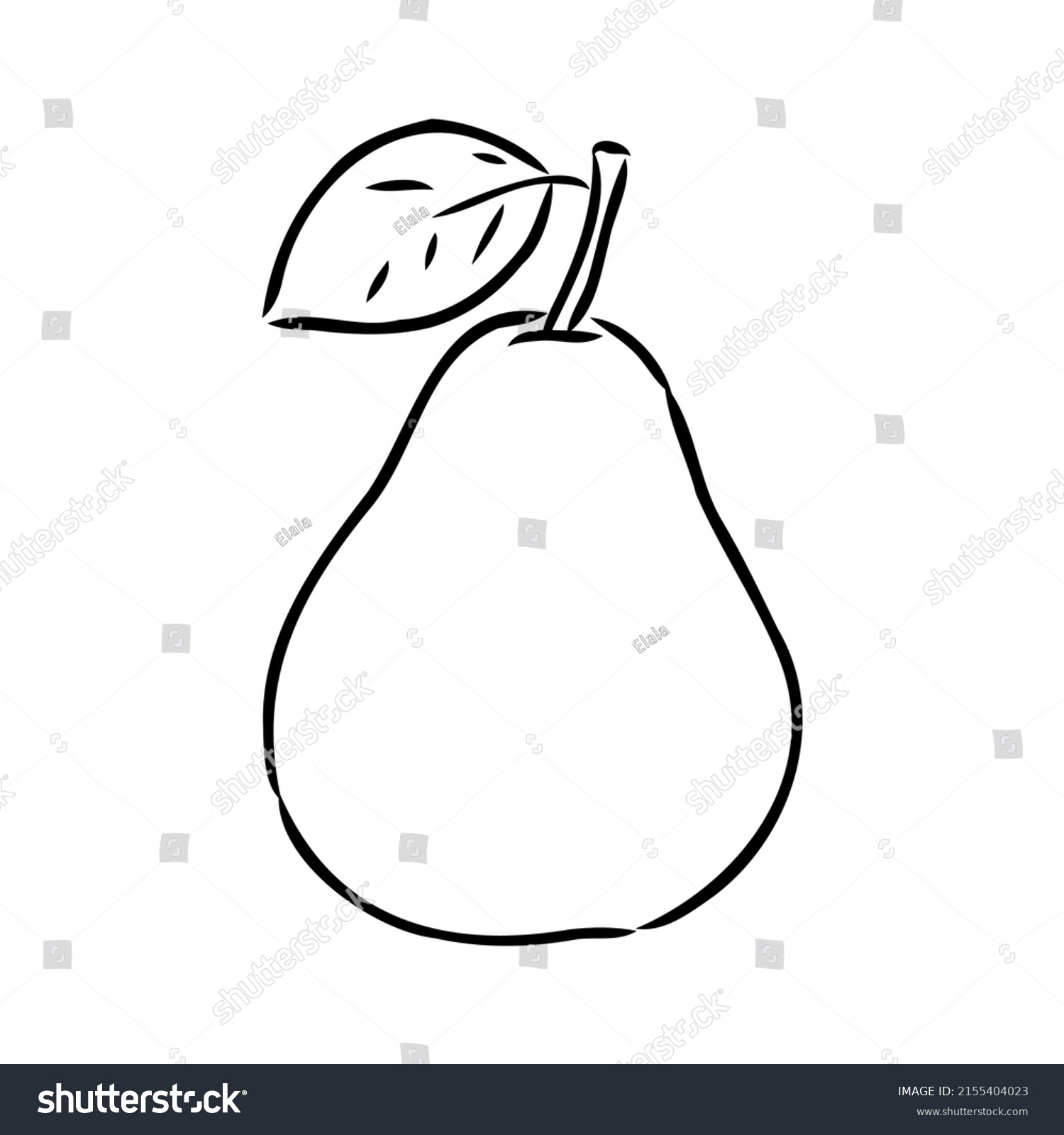 Simple Handdrawn Vector Black Outline Drawing Stock Vector (Royalty ...