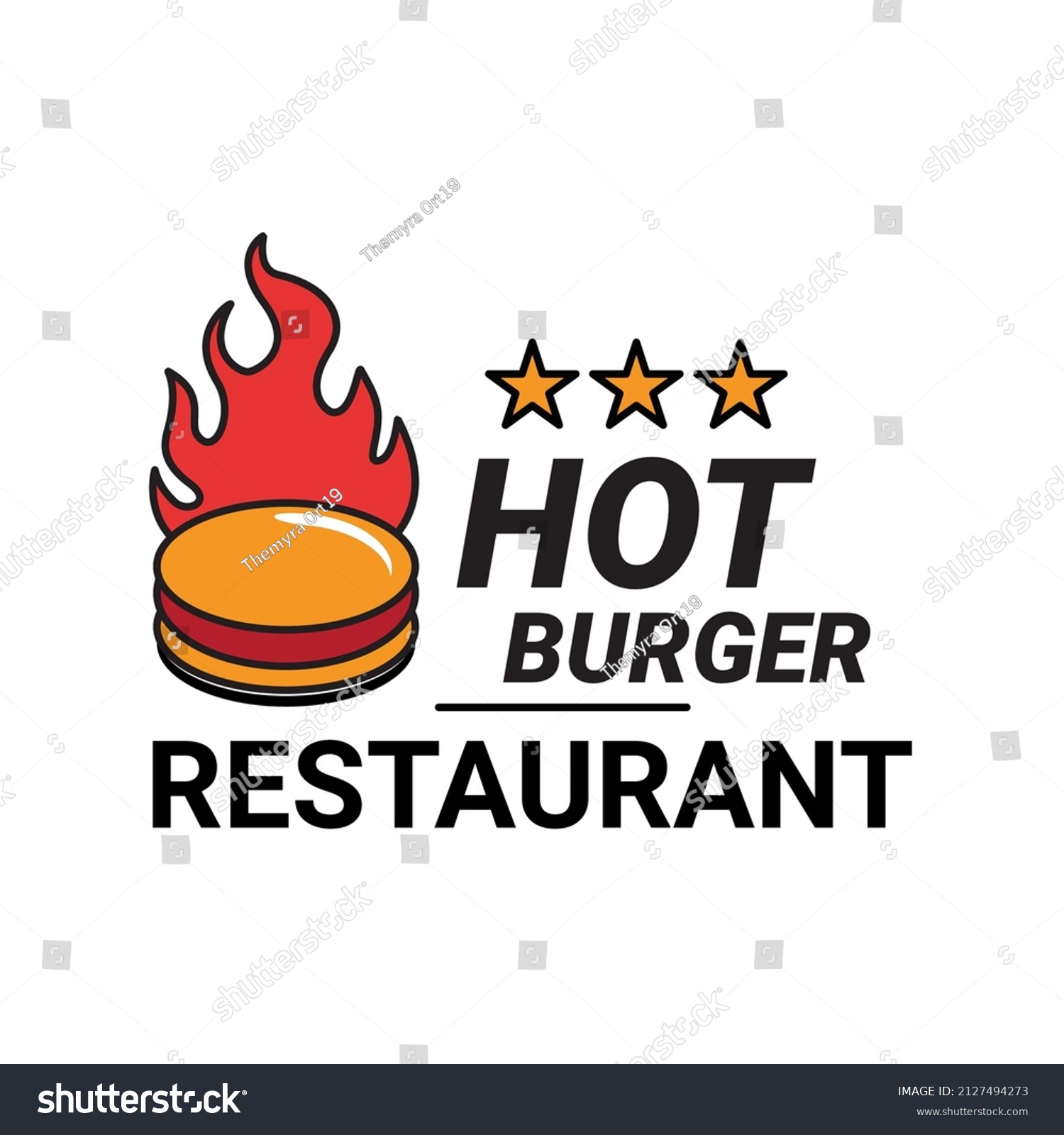 Simple Hot Burgers Vector Logo Fast Stock Vector Royalty Free 2127494273 Shutterstock 6726