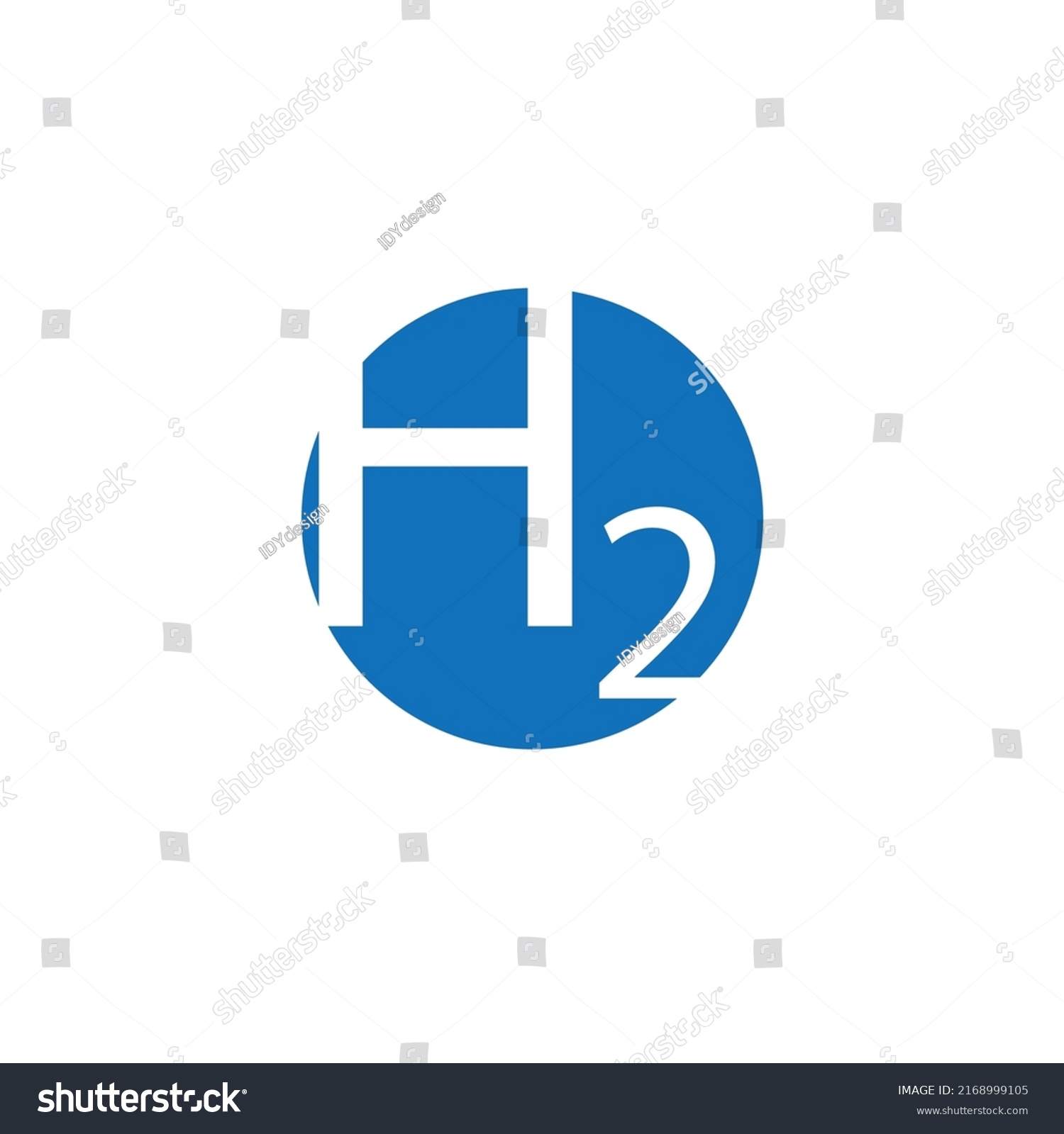 Simple Hydrogen Logo Illustration Design Stock Vector Royalty Free