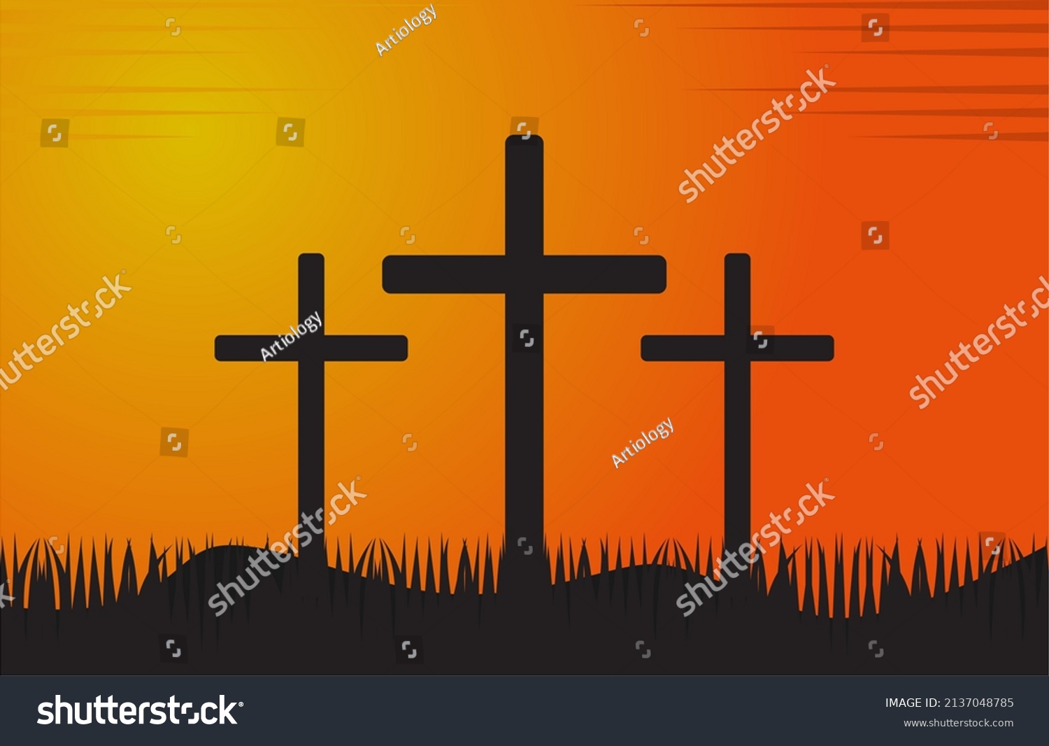 Simple Illustration Crucifixion Jesus Christ On Stock Vector (Royalty ...