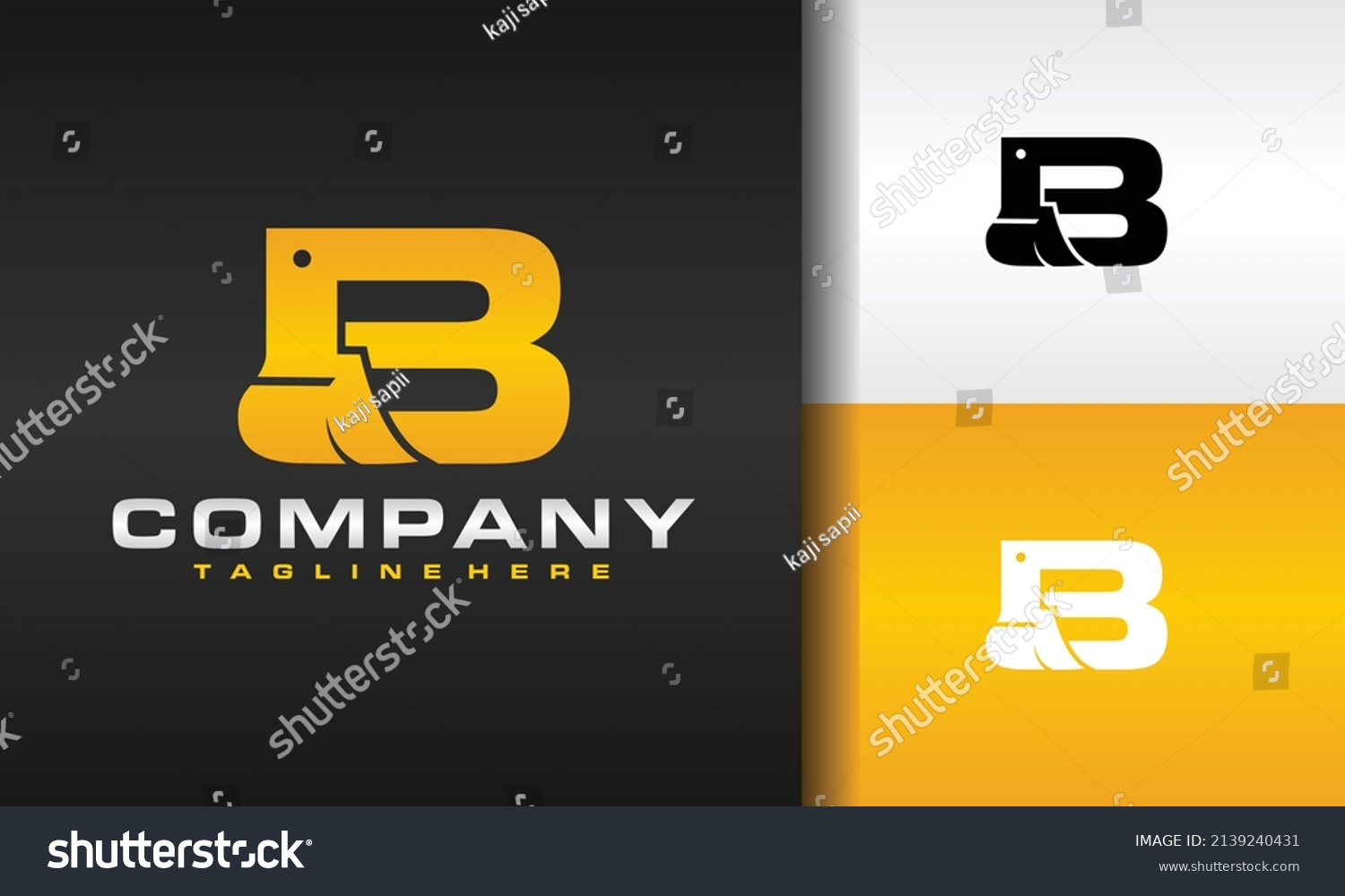 Simple Letter B Excavator Logo Stock Vector (Royalty Free) 2139240431 ...