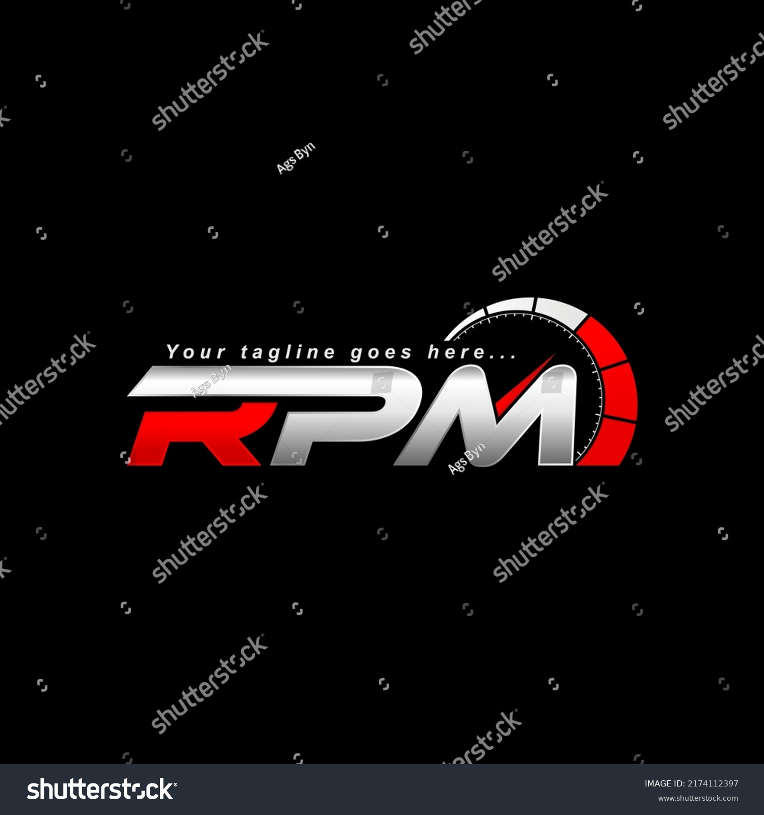 Simple Letter Word Rpm Italic Font Stock Vector (Royalty Free ...