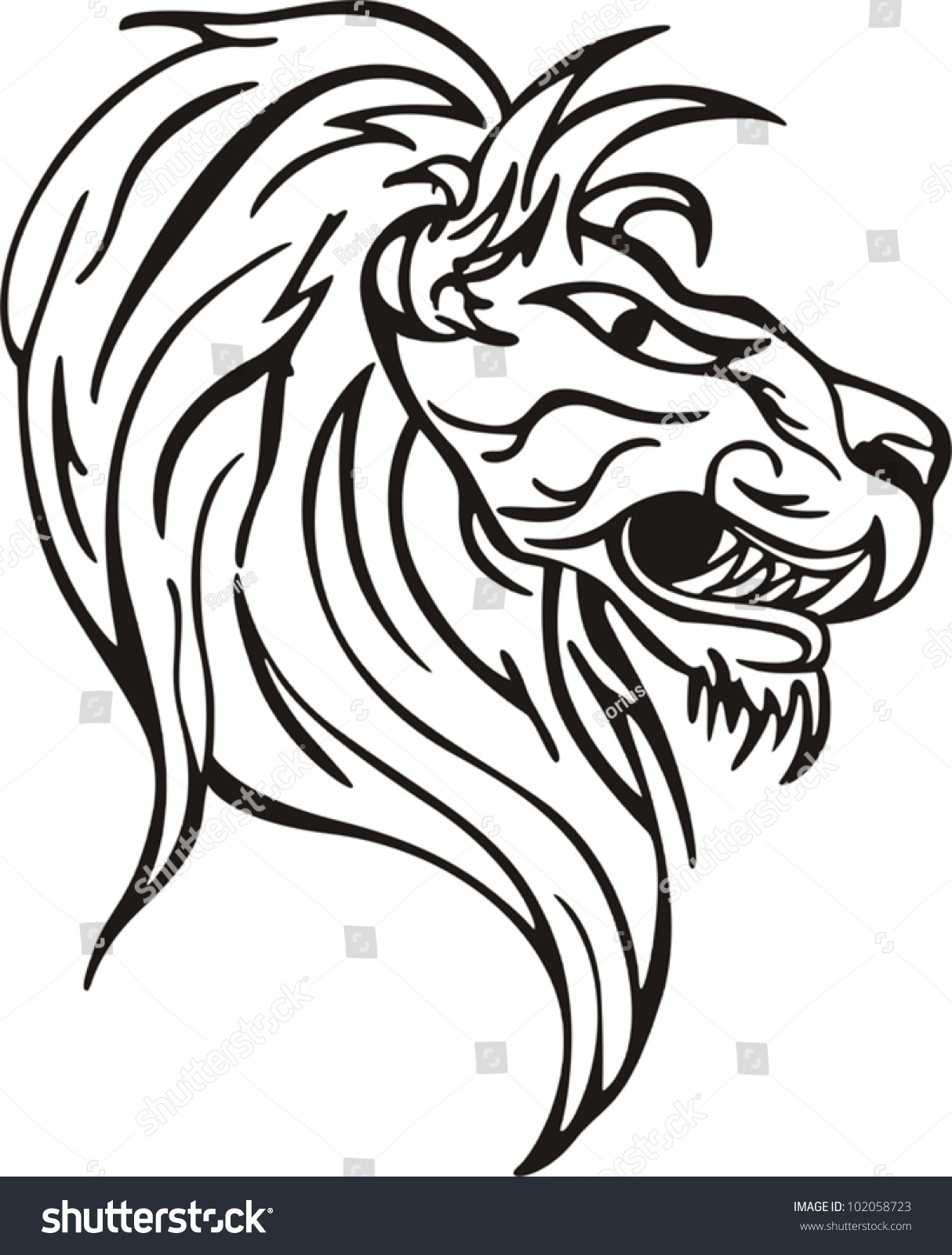 Free Free 115 Simple Lion Head Svg SVG PNG EPS DXF File