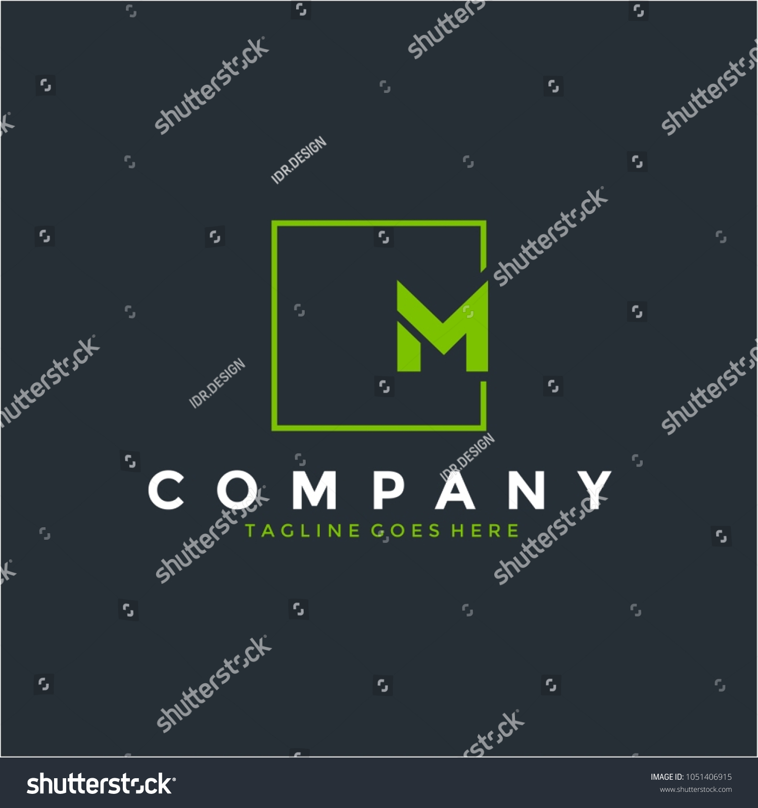 Simple M Logo Inside Square Vector Stock Vector (Royalty Free ...