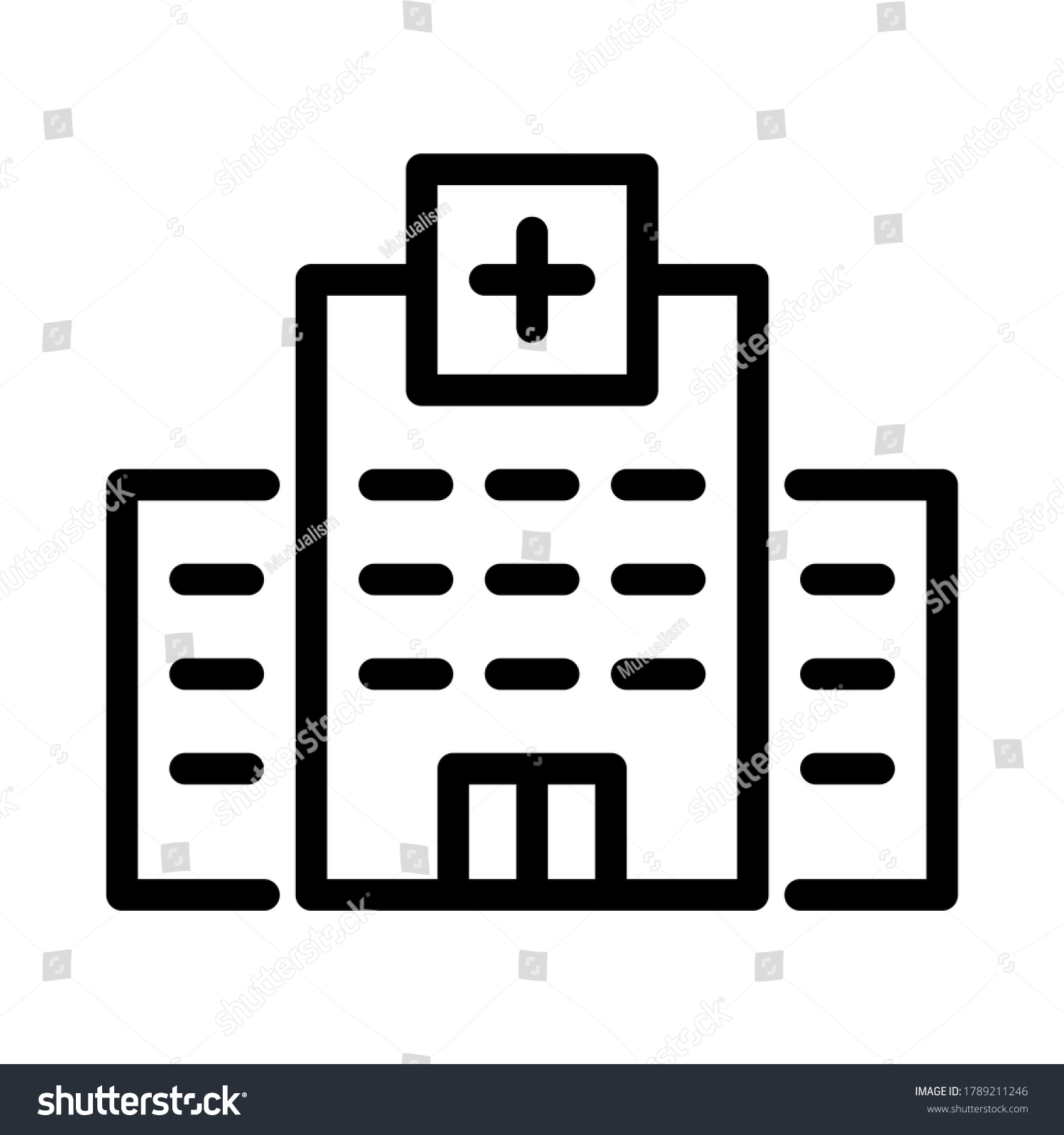 Simple Medical Clinic Hospital Healthcare Icon Stock Vector (Royalty ...