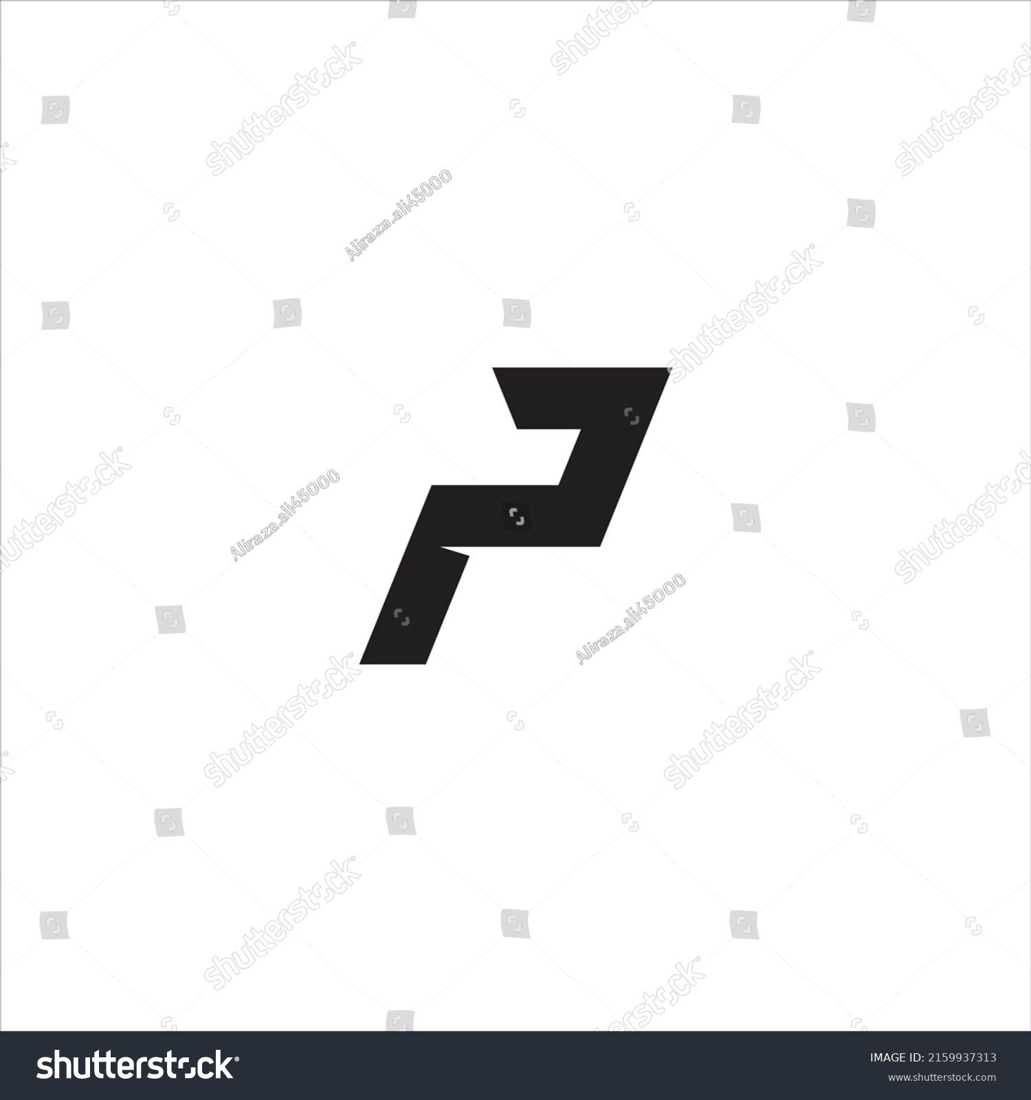 Simple P Logo Design Vector Templates Stock Vector (Royalty Free ...