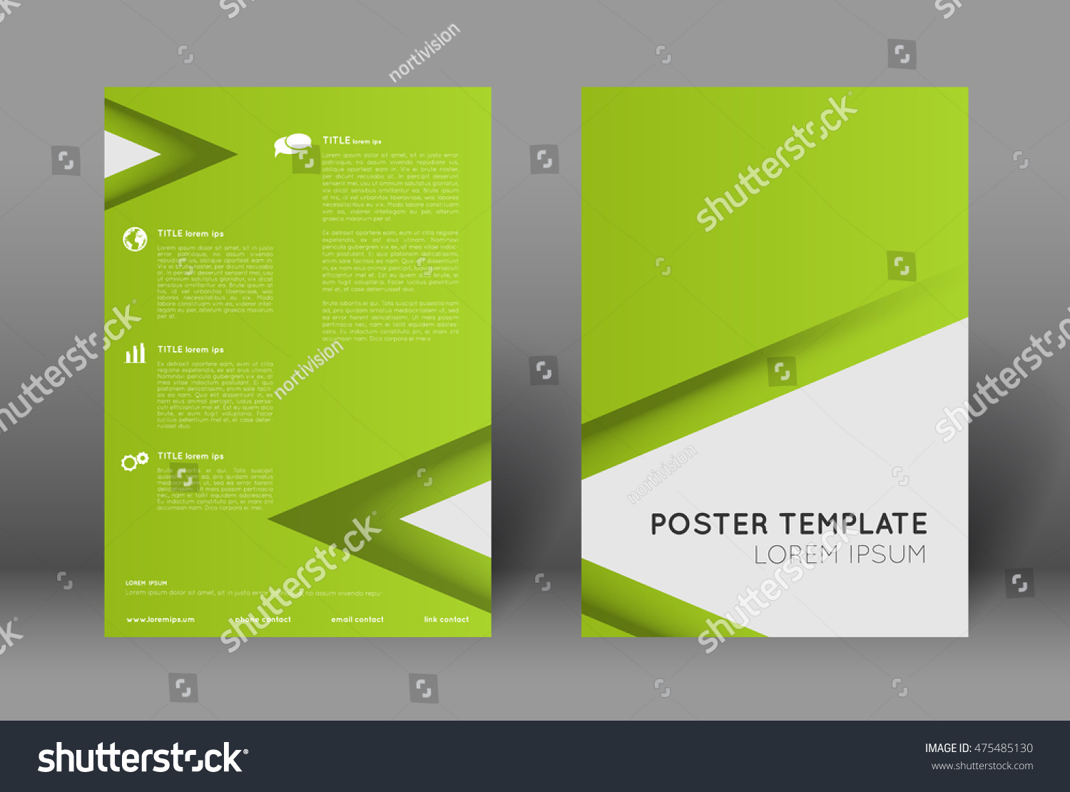 Simple Poster Design Template Abstract Green Background With Triangles Simple Poster Design Template Abstract Green Background With Triangles