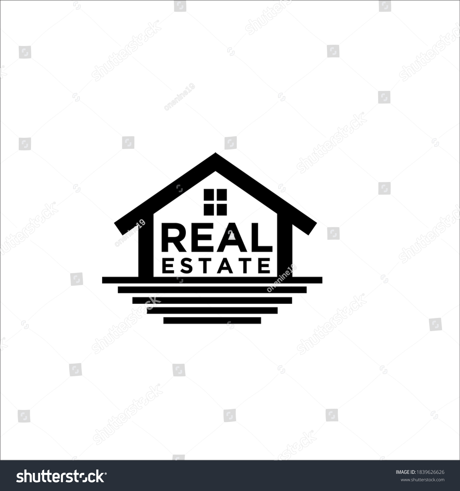 Simple Real Estate Logo Designs Modern Stock Vector Royalty Free 1839626626 Shutterstock 8075