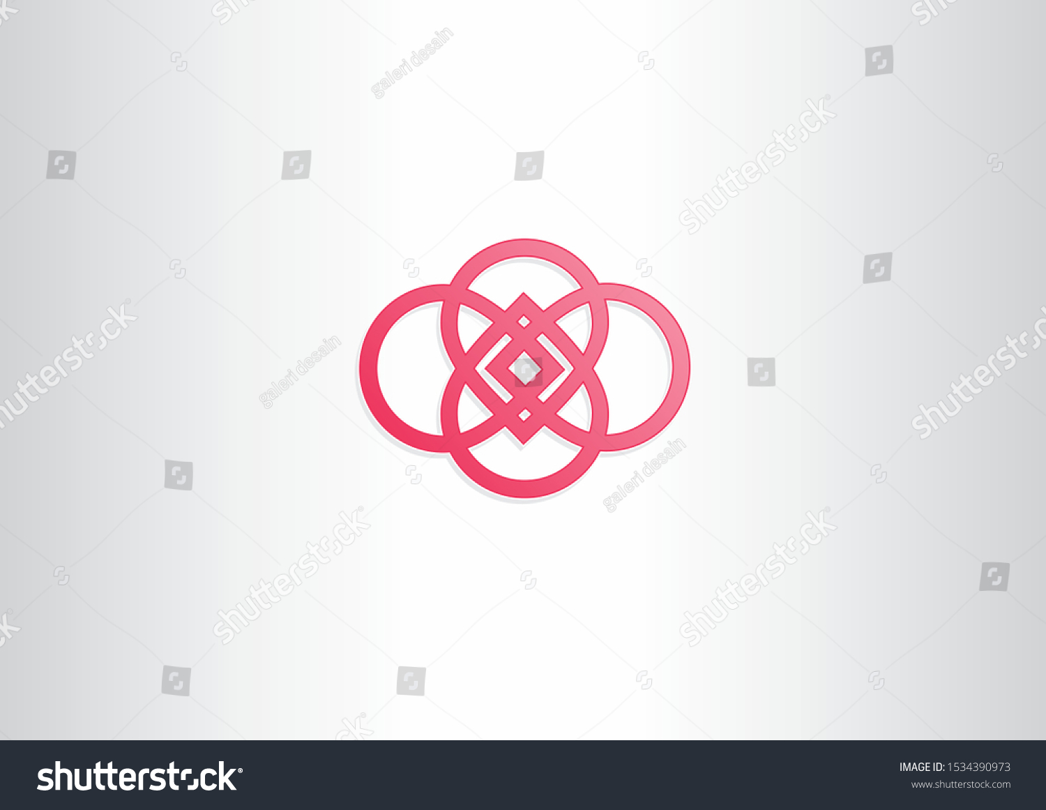 Simple Red Logo Line Concept Design Stock Vector (Royalty Free