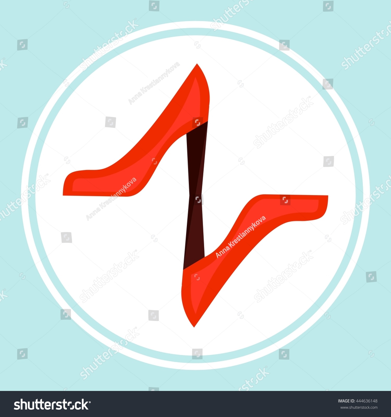 Simple Red Shoes Logo Design Vector Stock Vector Royalty Free