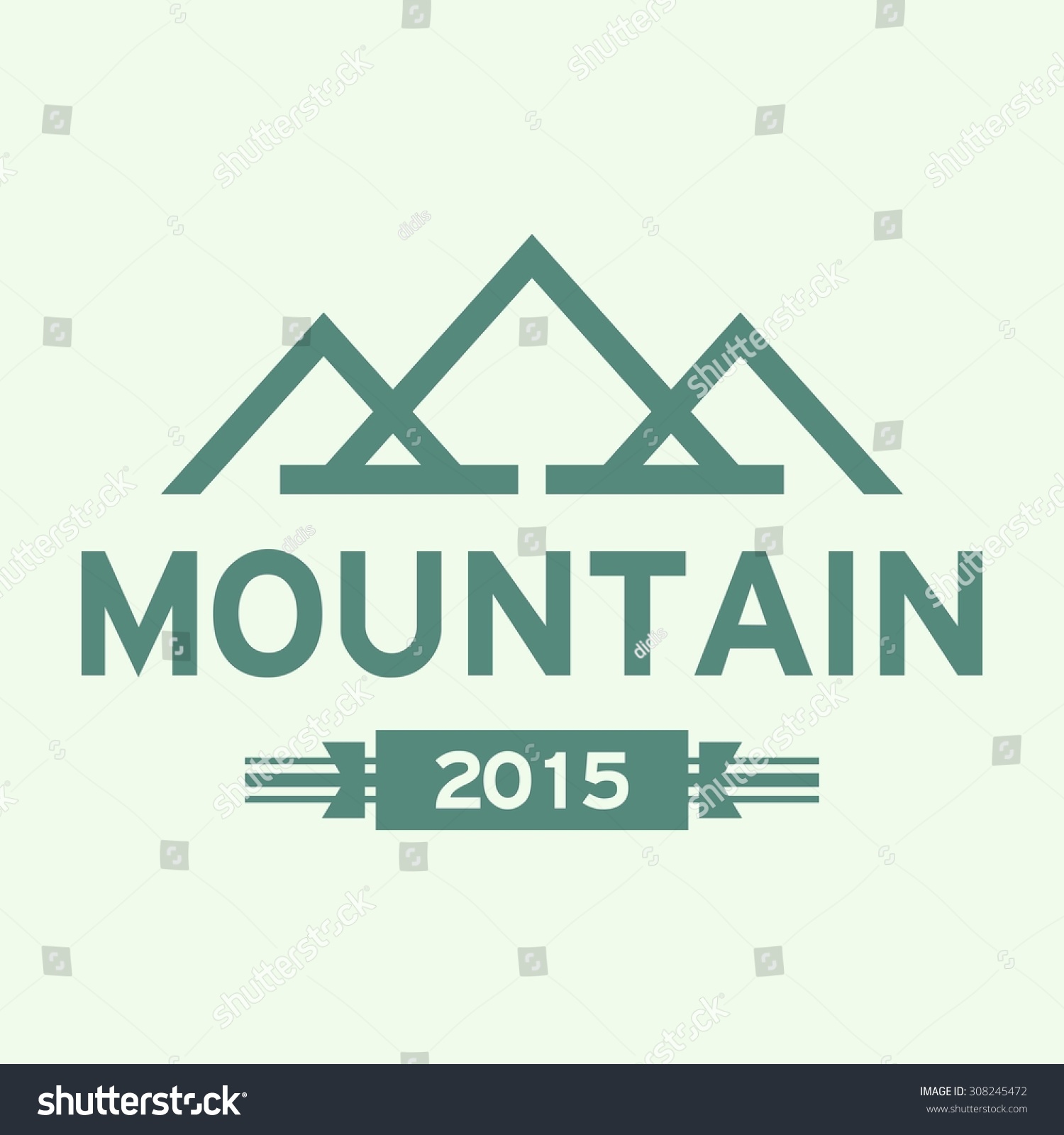 Simple Retro Logo Template Stock Vector (Royalty Free) 308245472