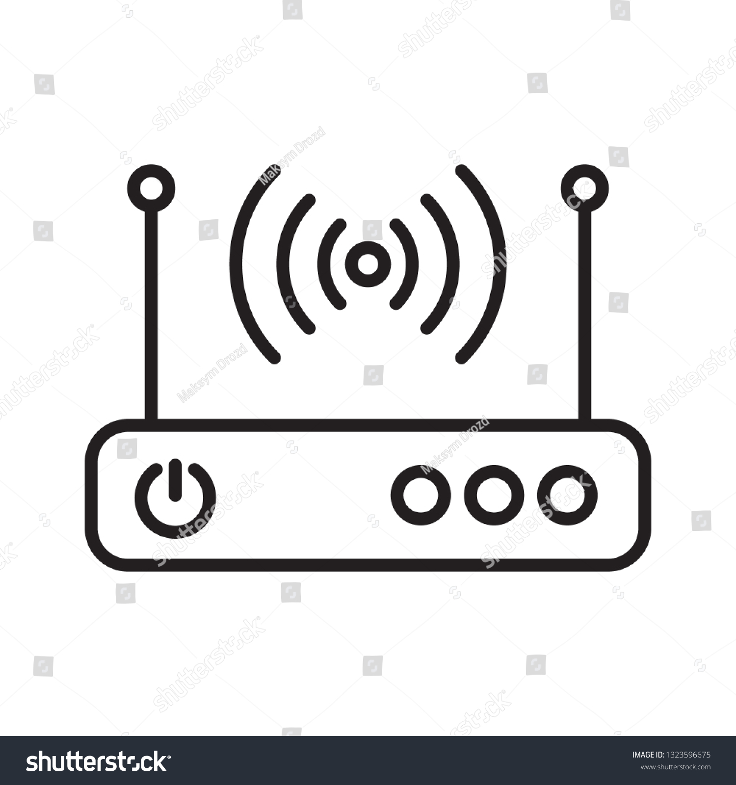 Simple Router Vector Line Icon Stock Vector (Royalty Free) 1323596675 ...