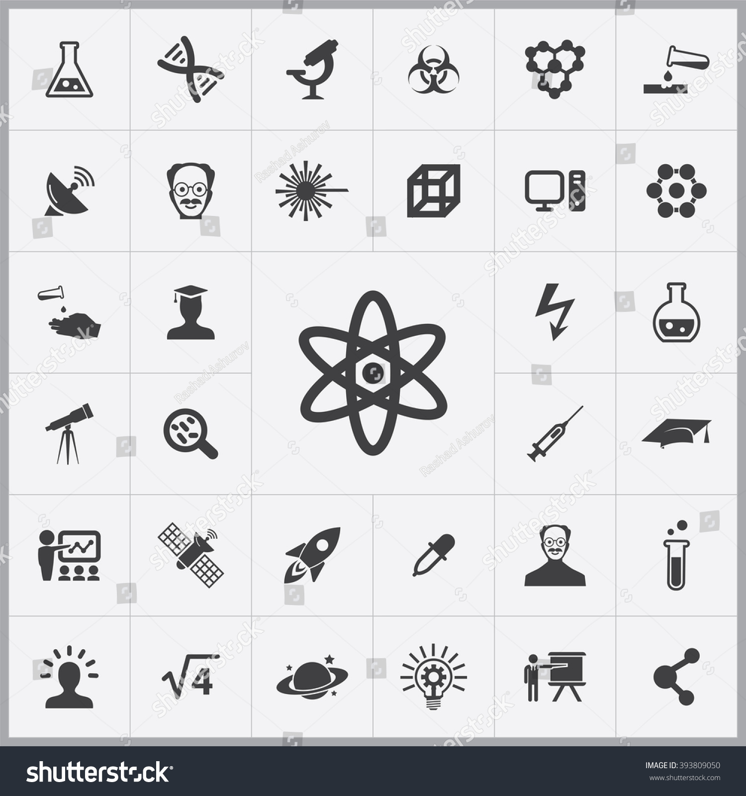 Simple Science Icons Set. Universal Science Icons To Use For Web And ...