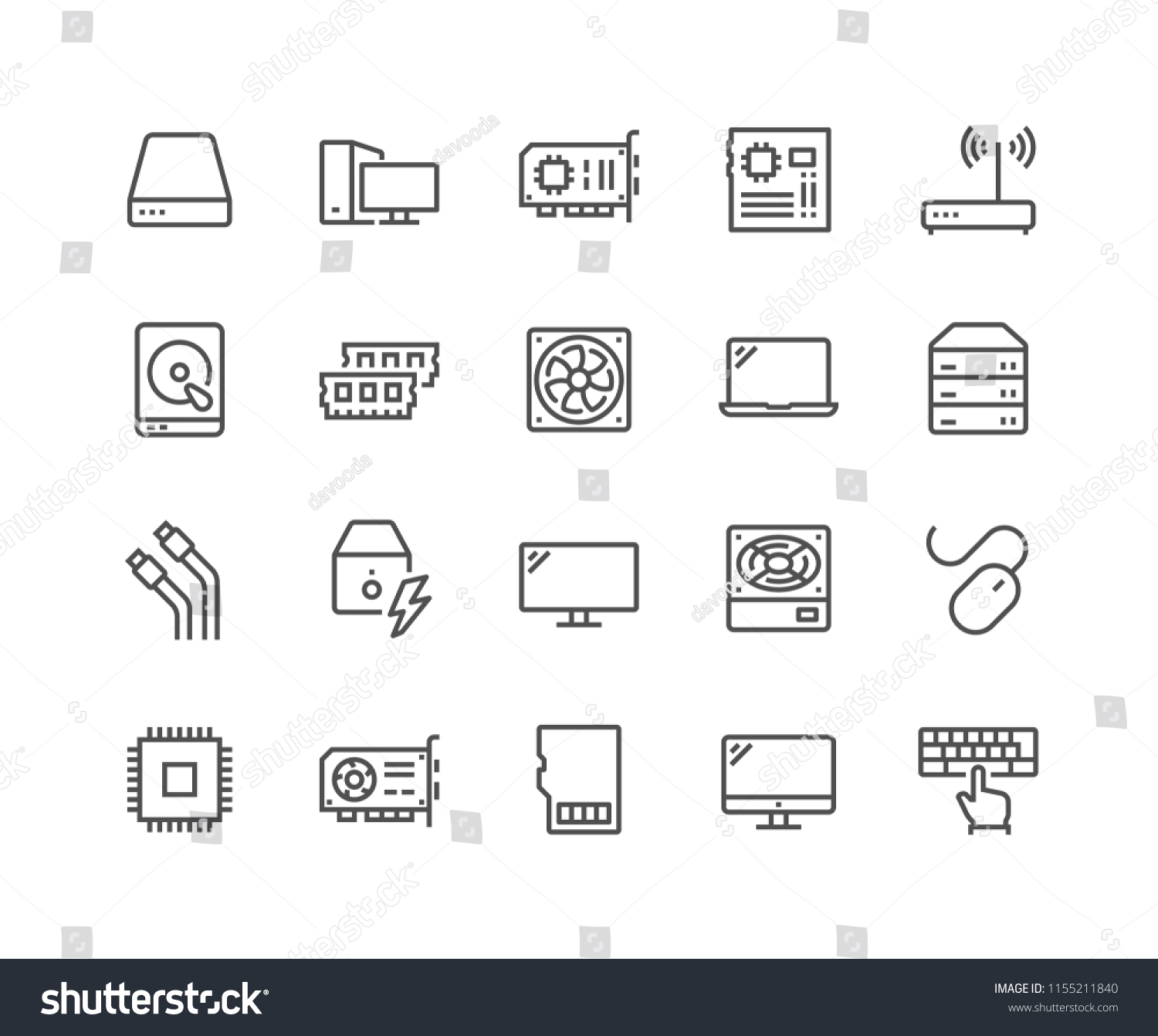 105,783 Computer parts icons Images, Stock Photos & Vectors | Shutterstock