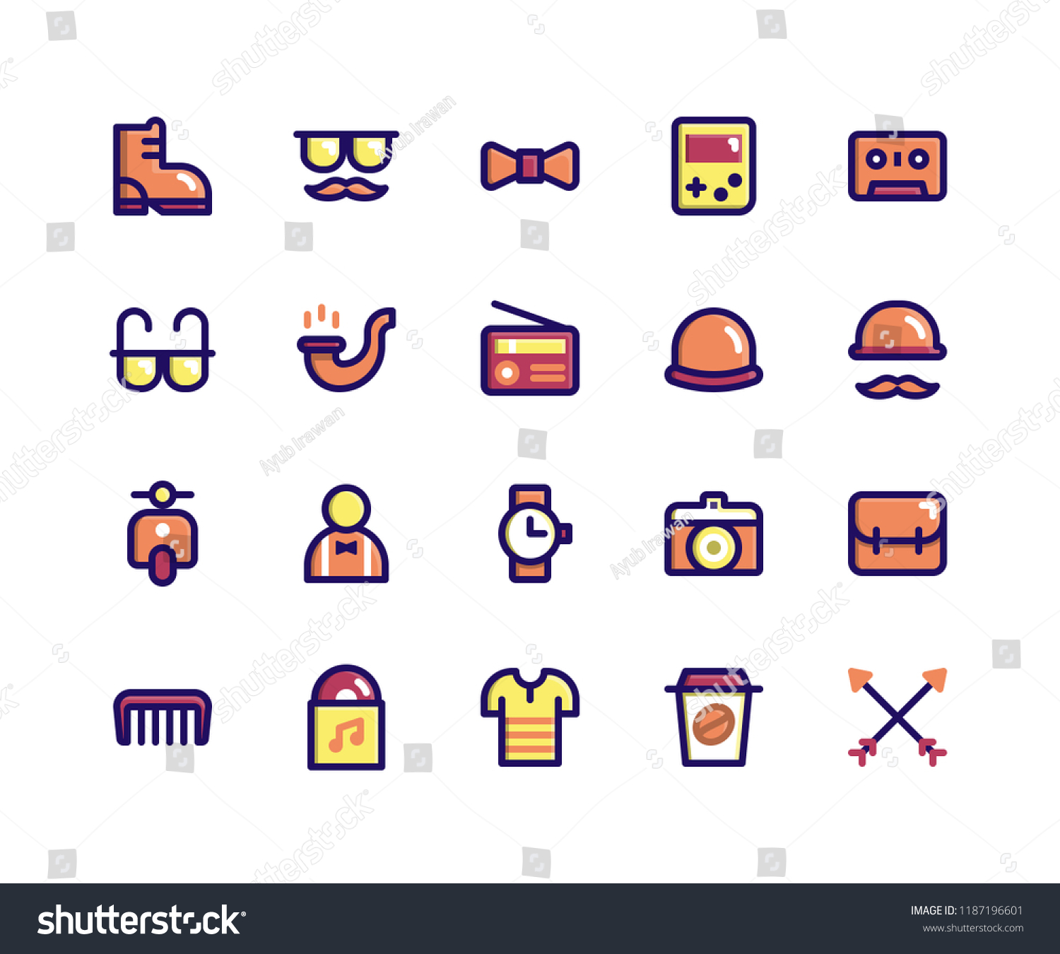 SVG of Simple Set of Hipster Related Vector Filled Line Icons. Contains such Icons as boot, mustache, bow, game, tape and More. pixel perfect vector icons based on 32px grid. Well Organized and Layered. svg