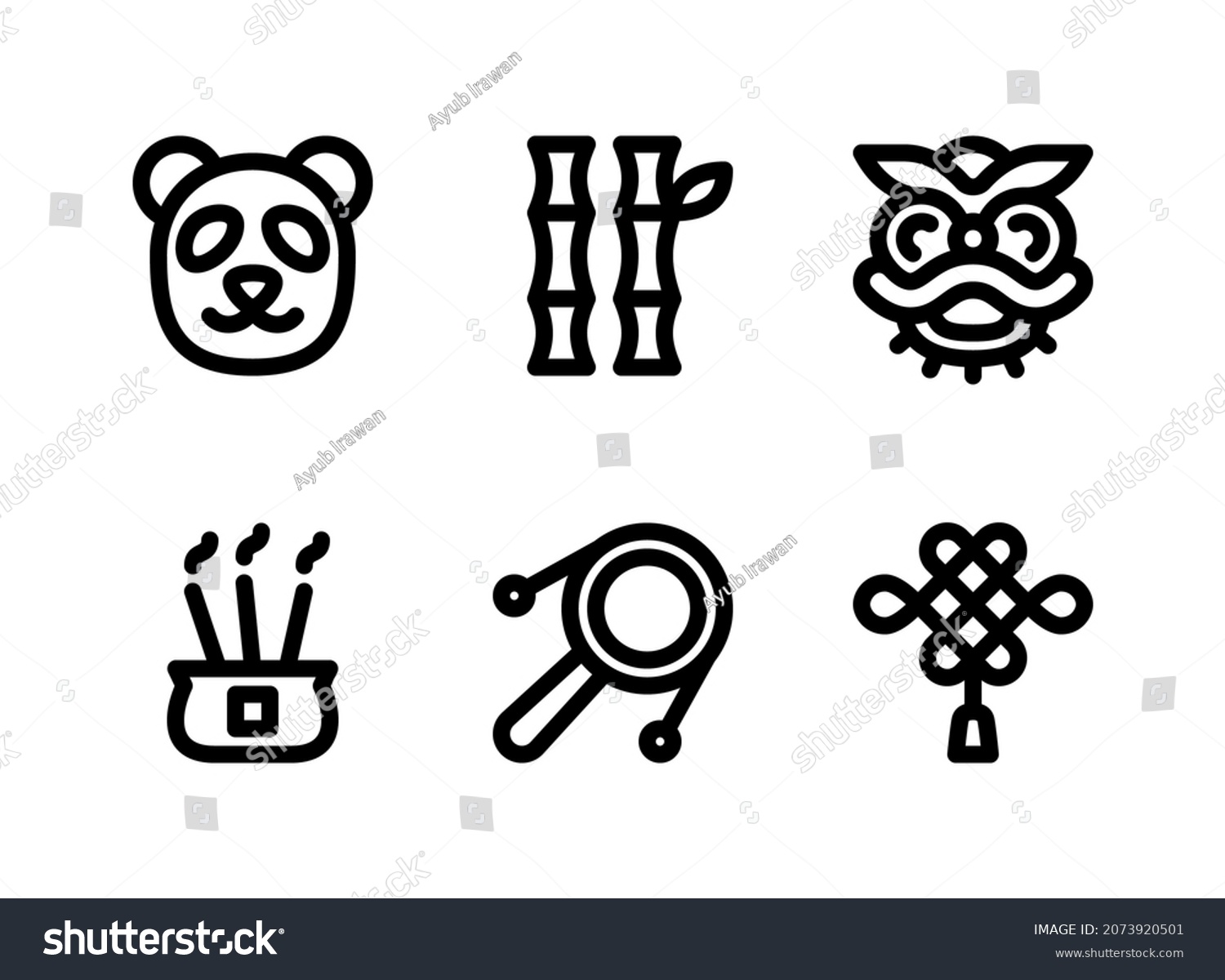 SVG of Simple Set of Real Estate Related Vector Line Icons. Contains Icons as Panda, Bamboo, Lion Dance and more. svg