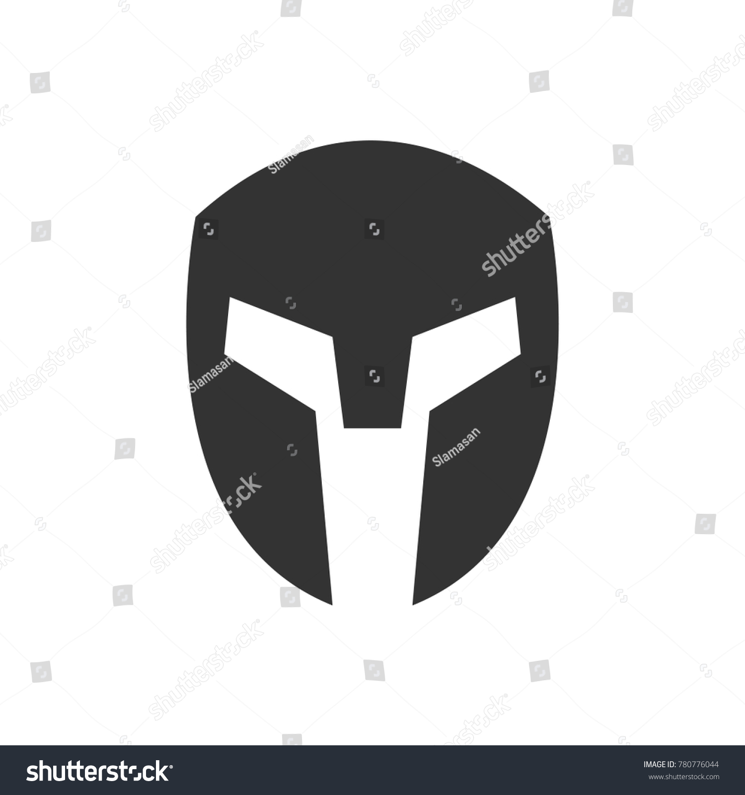 Simple Spartan Silhouette Head Stock Vector (Royalty Free) 780776044 ...