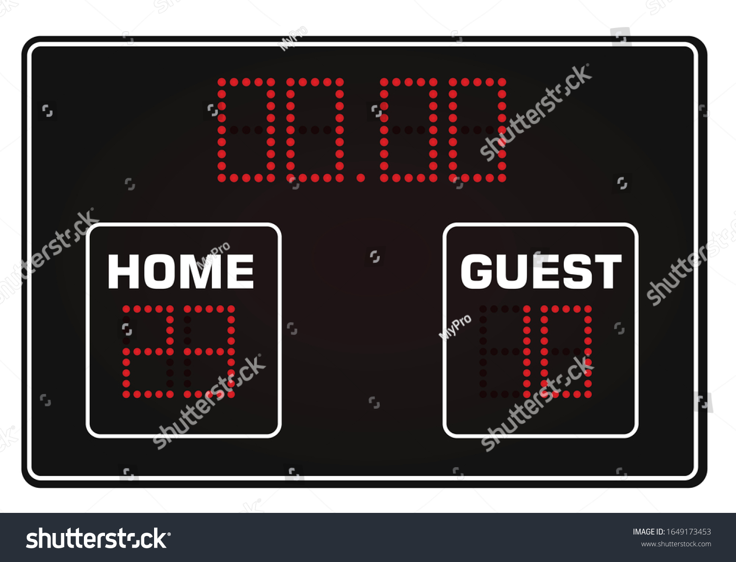 Simple Sport Scoreboard Vector Illustration Stock Vector (Royalty Free