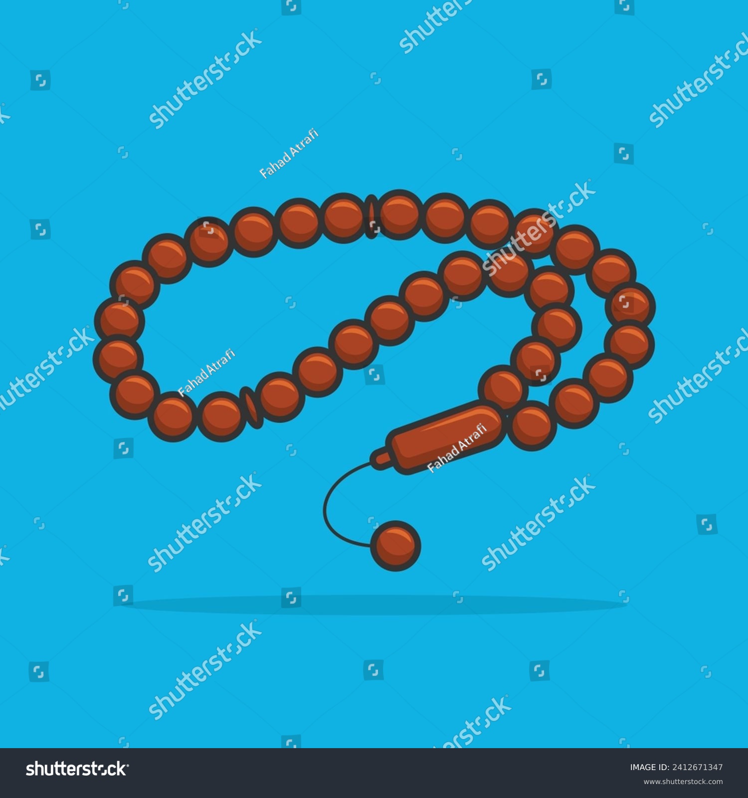 SVG of Simple tasbih muslim player beads cartoon vector illustrations religion icon Vector design svg