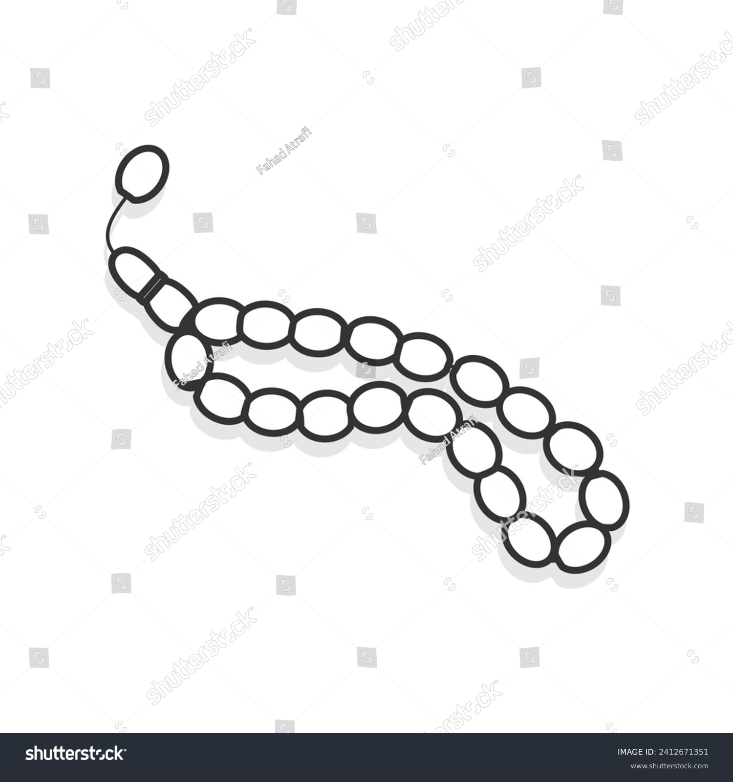 SVG of Simple tasbih muslim player beads cartoon vector illustrations religion icon Vector design svg