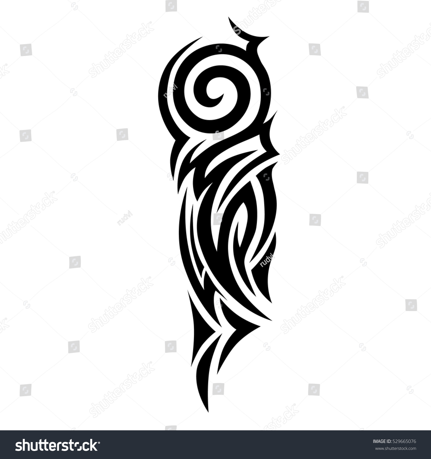 Simple Tattoo Design Element Stock Vector 529665076 - Shutterstock