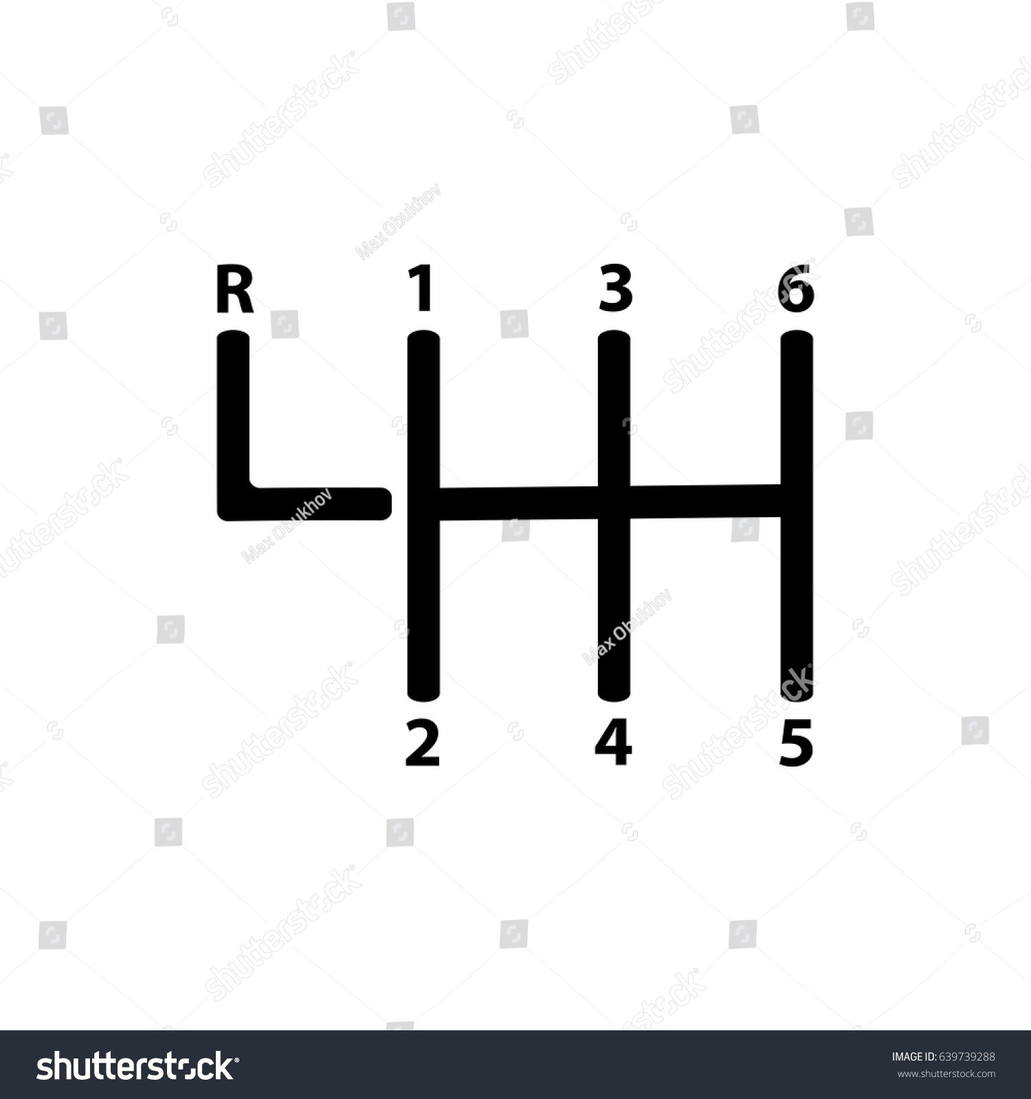 Simple Transmission Logo 6 Speed On Stock Vector (Royalty Free ...