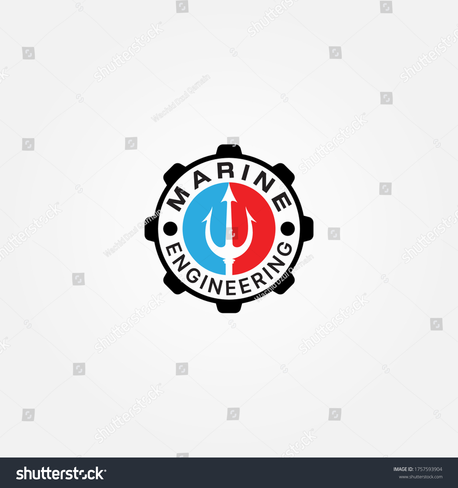 Simple Trident Company Logo Design Stock Vector (Royalty Free ...