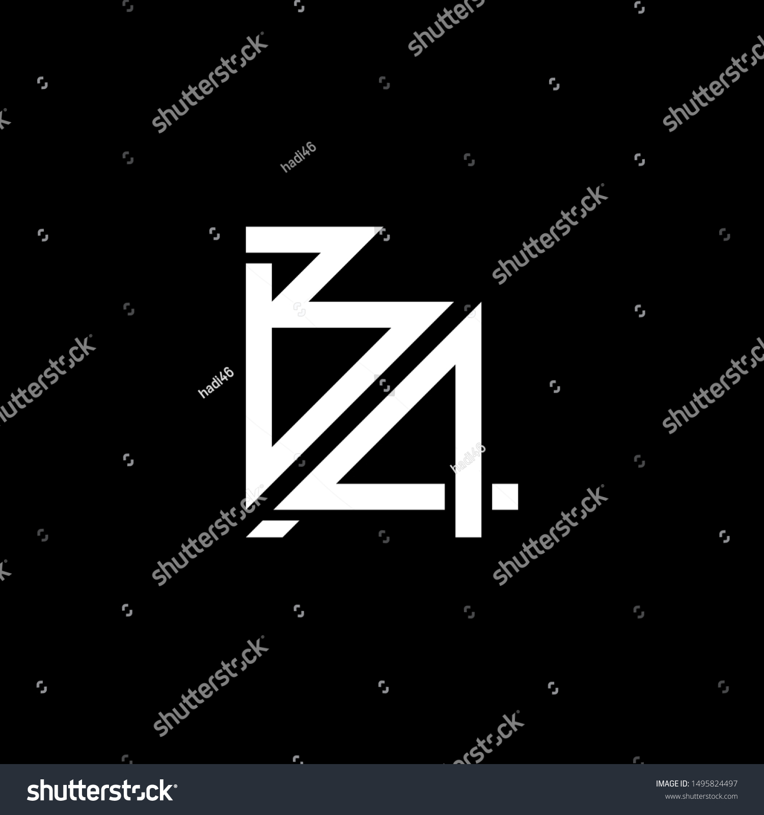 Simple Typography Ba Vector Logo Stock Vector (Royalty Free) 1495824497