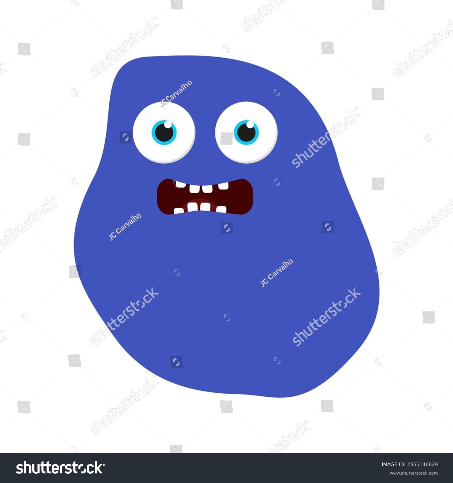 SVG of Simple vector illustration monster with open mouth svg