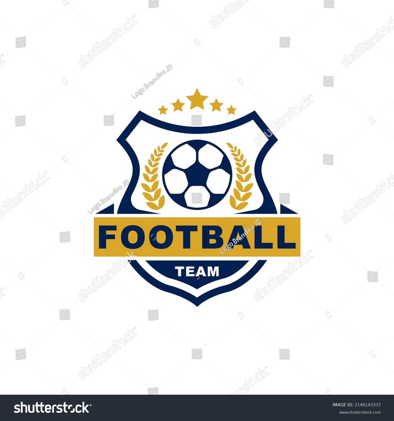 Simple Vector Logo Design Football Theme Stock Vector (Royalty Free ...