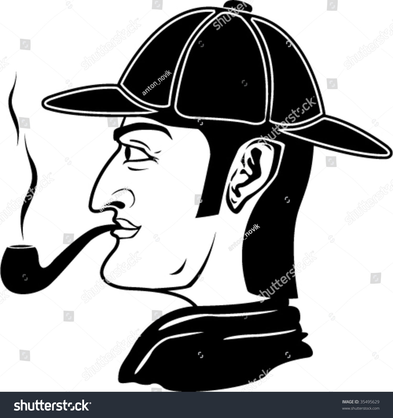 Simple Vector Sherlock Holmes - 35495629 : Shutterstock