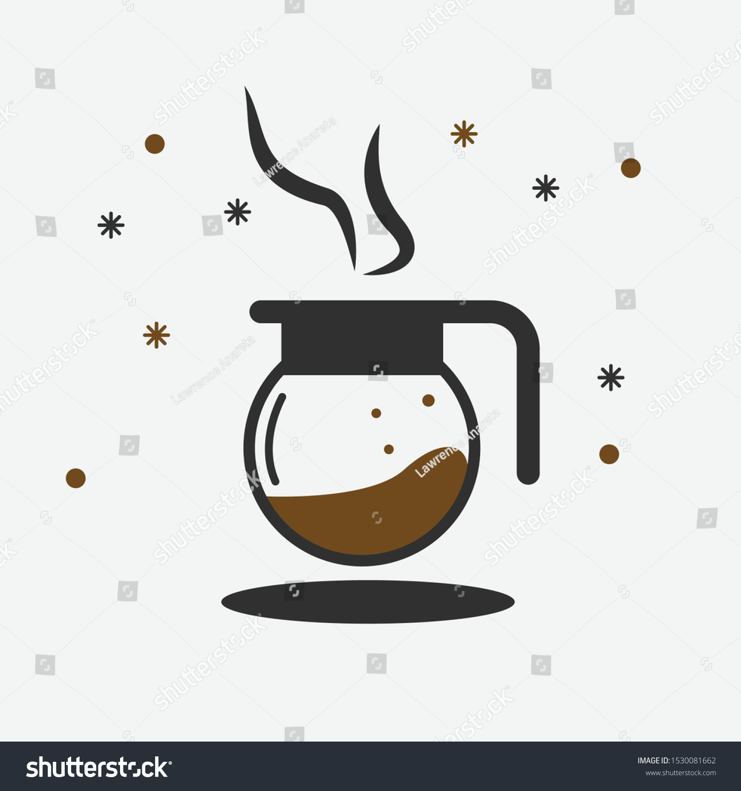Simplistic Coffee Jug Vector Illustration Stock Vector (Royalty Free