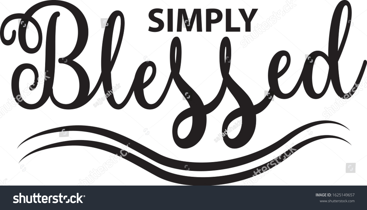 Download Simply Blessed Eps Vector File Tshirt Stock Vector Royalty Free 1625149657 SVG, PNG, EPS, DXF File
