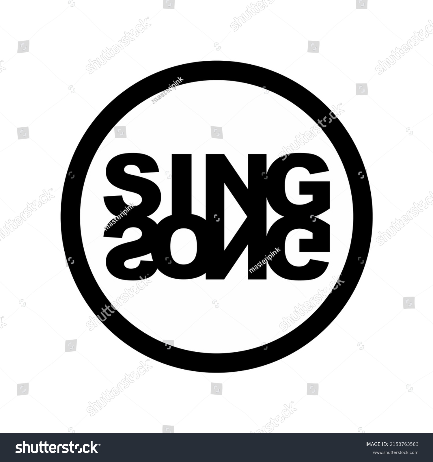 Sing Song Text Vector Simple Circle Stock Vector (Royalty Free ...