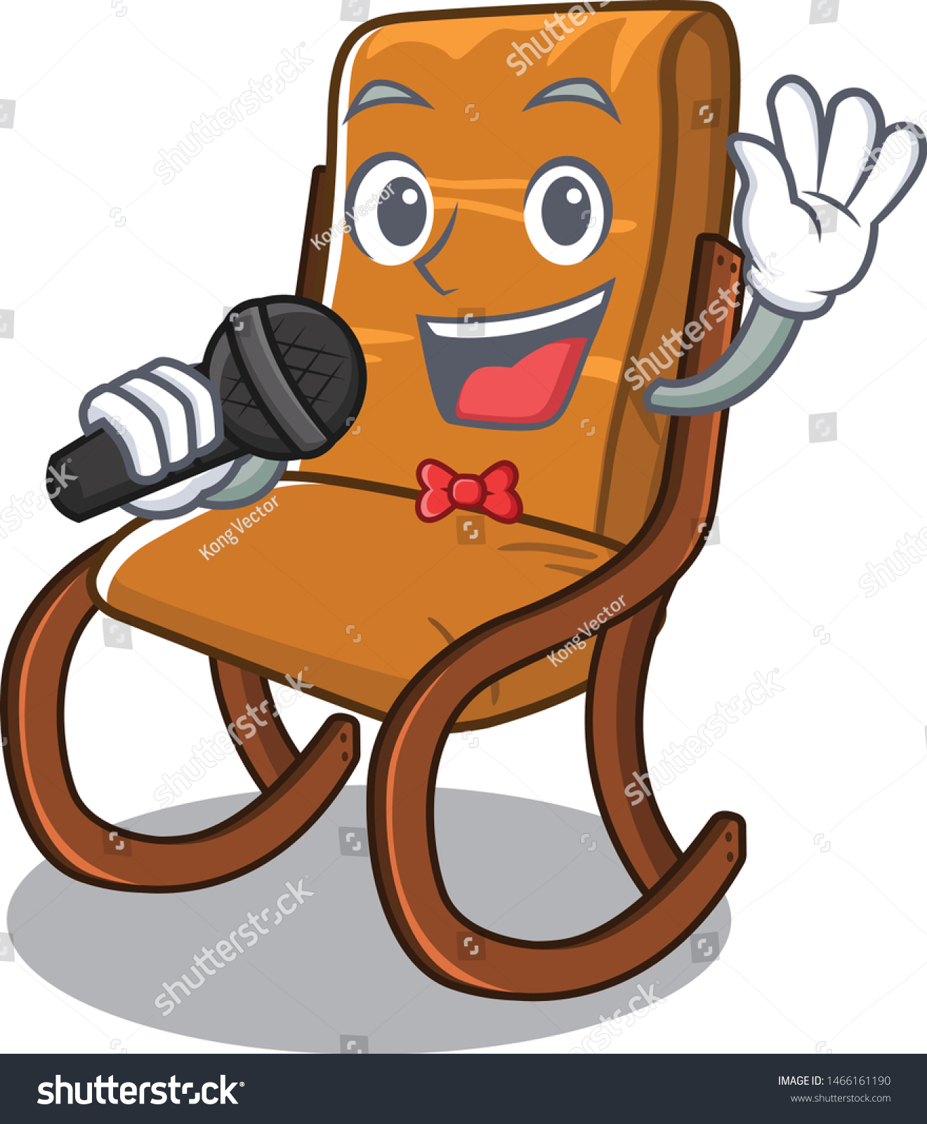 Singing Rocking Chair Cartoon Shape Stock Vector Royalty Free
