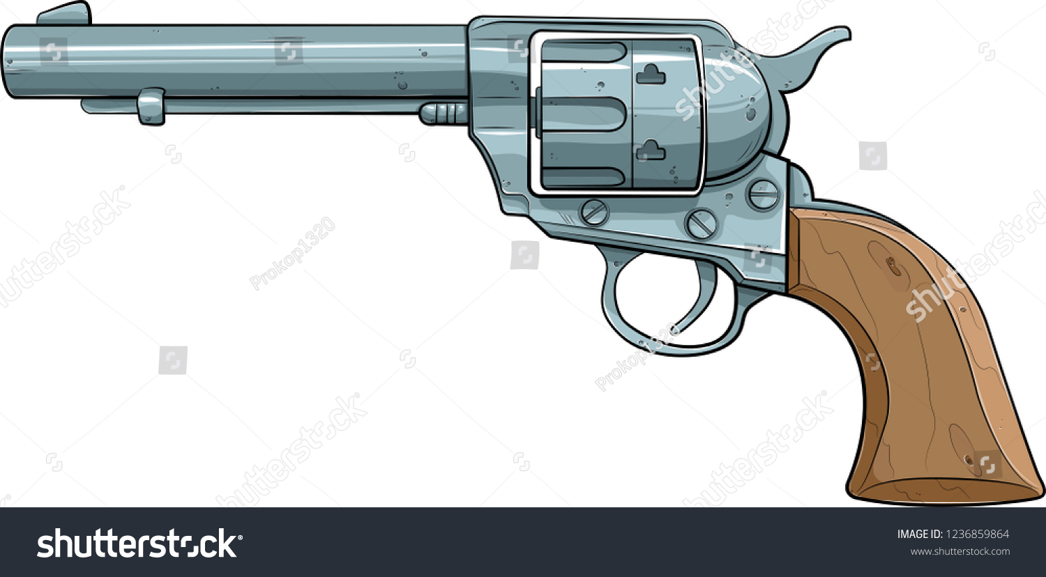 Single Action Army Revolver 1873 Vector Stock Vector (royalty Free 