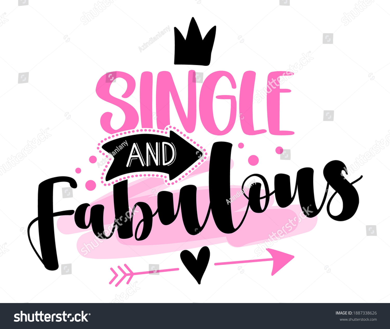 Single Fabulous Sassy Calligraphy Phrase Anti Stock Vector Royalty Free 1887338626