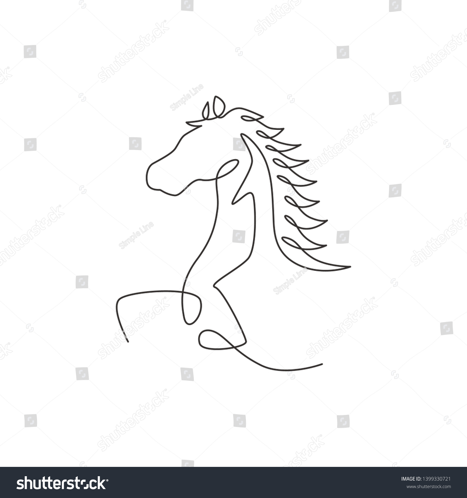 Single Continuous Line Drawing Jumping Elegant Stock Vector Royalty Free 1399330721