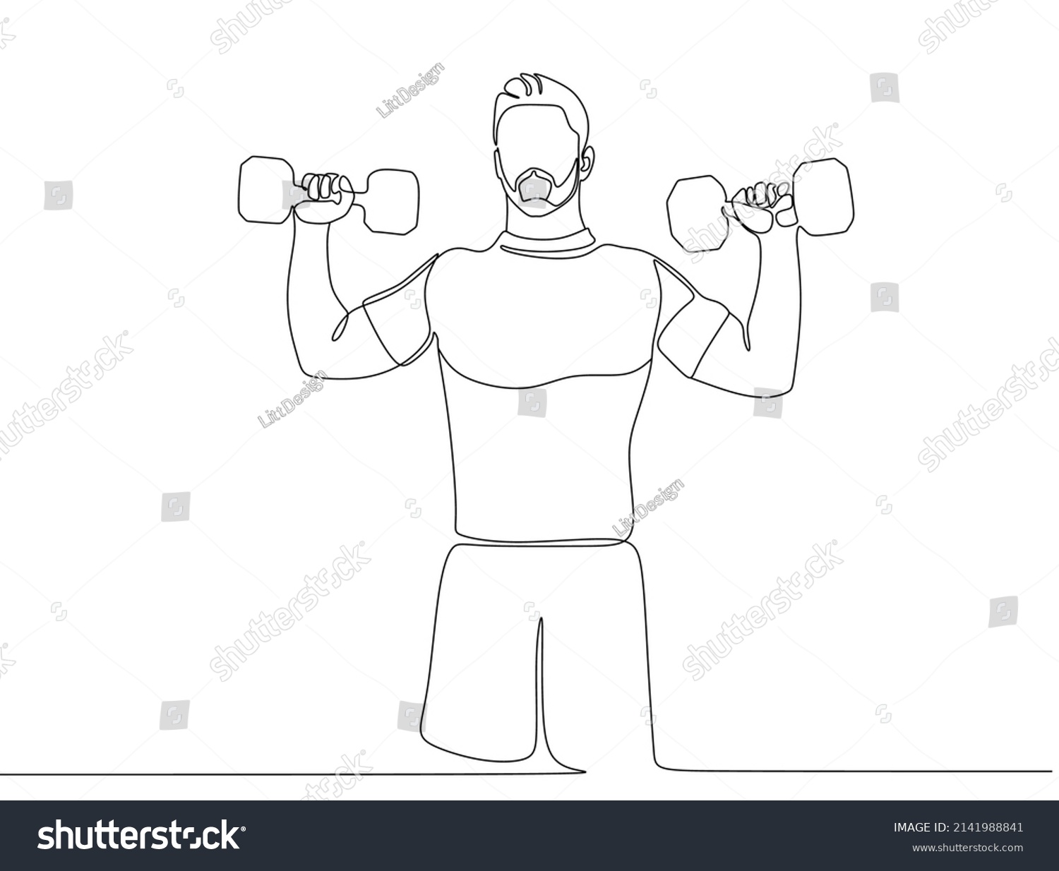 Single Continuous Line Drawing Young Sportive Stock Vector Royalty Free 2141988841 Shutterstock 7802