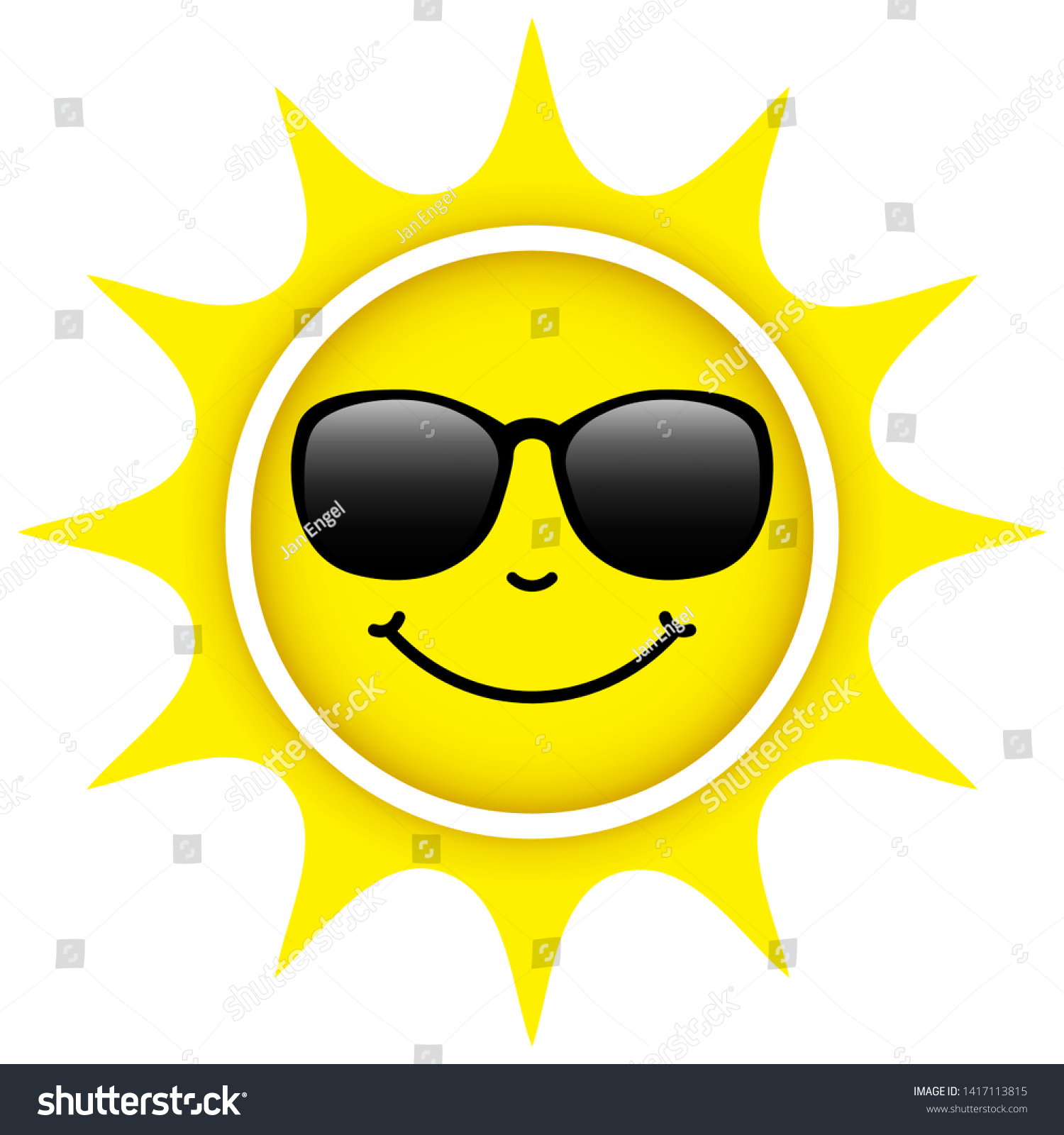 the sun with sunglasses