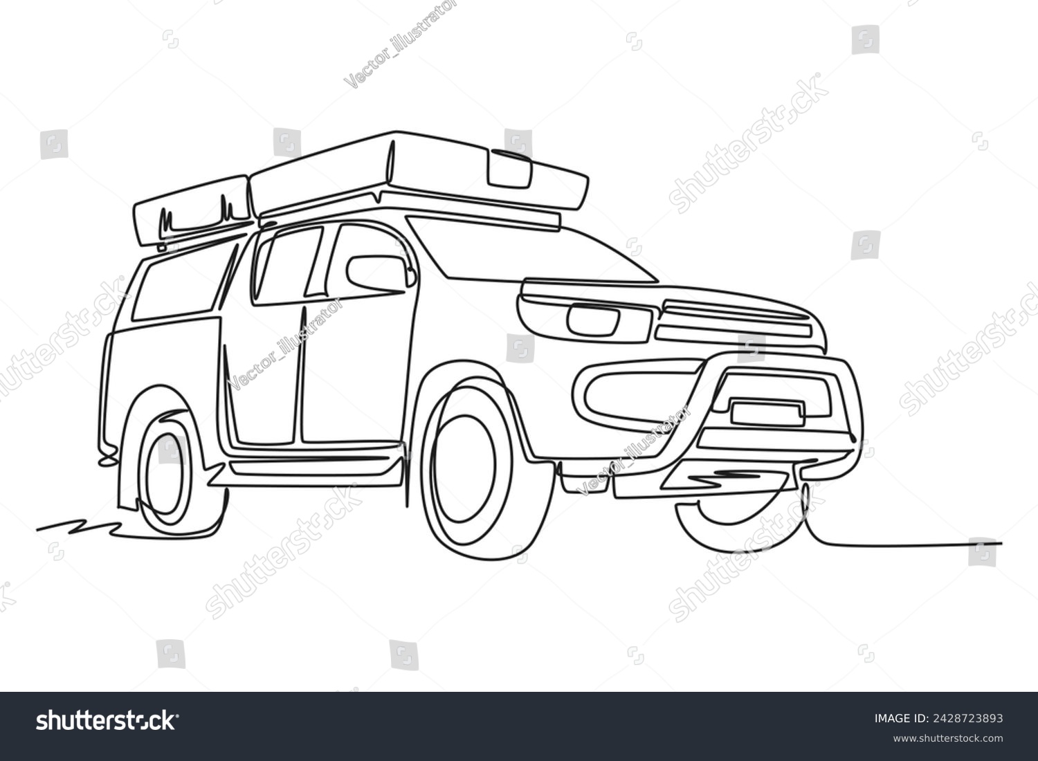 SVG of Single line drawing of tough 4x4 speed jeep wrangler car. Adventure offroad rally vehicle transportation concept. One continuous line draw design svg