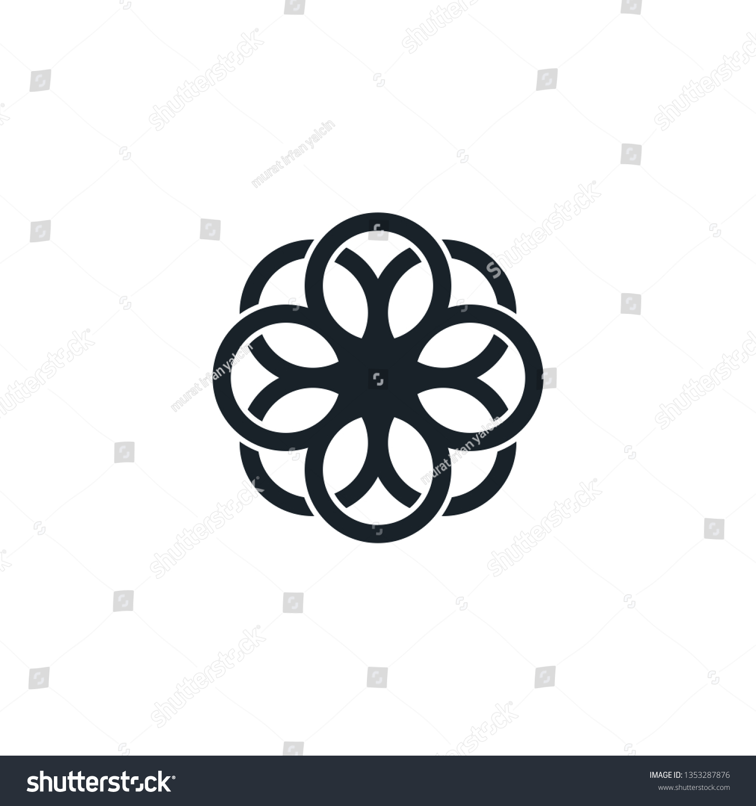 Single Motif Vector Illustration Stock Vector (Royalty Free) 1353287876