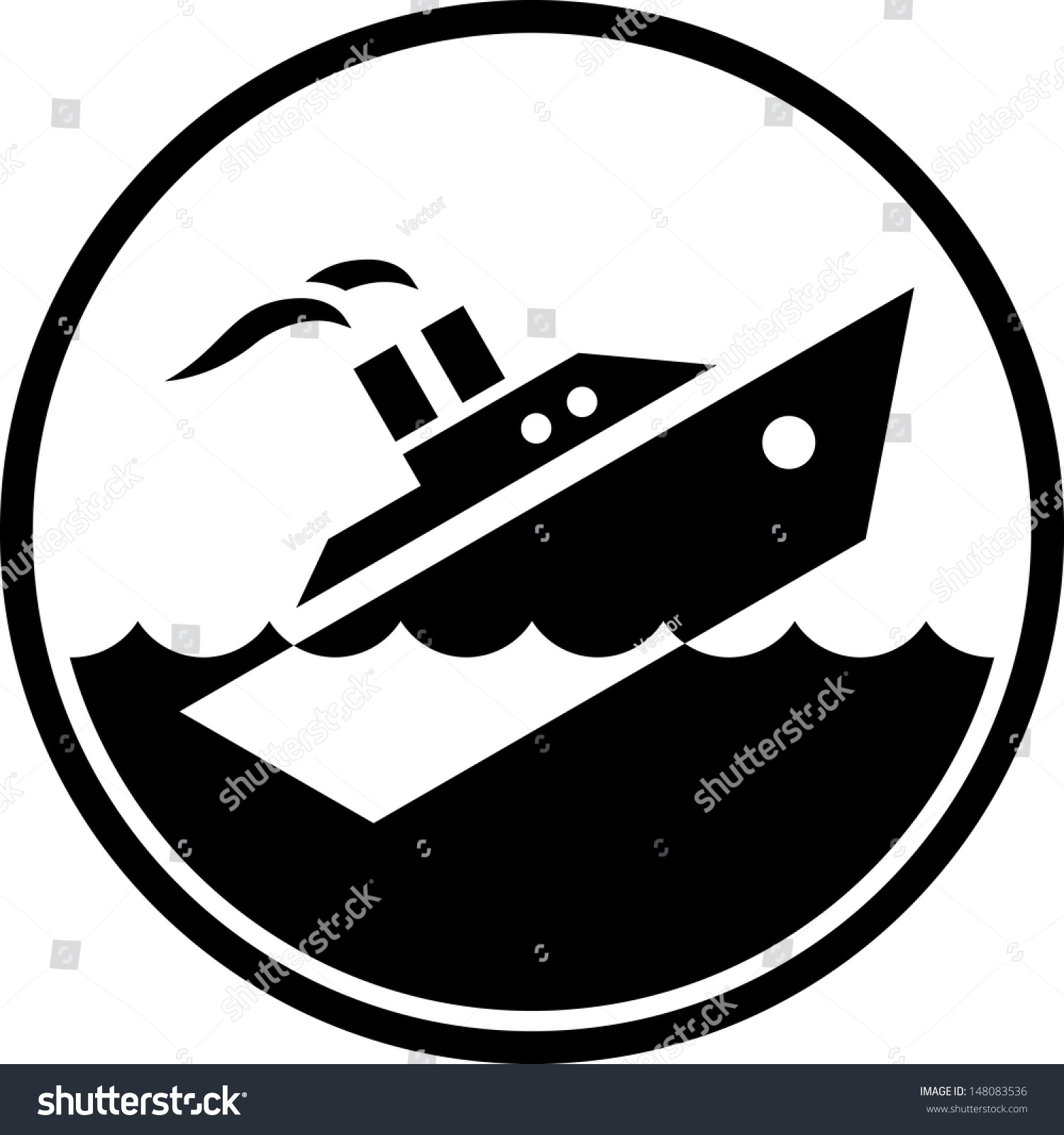 Sinking Ship Vector Isolated - 148083536 : Shutterstock