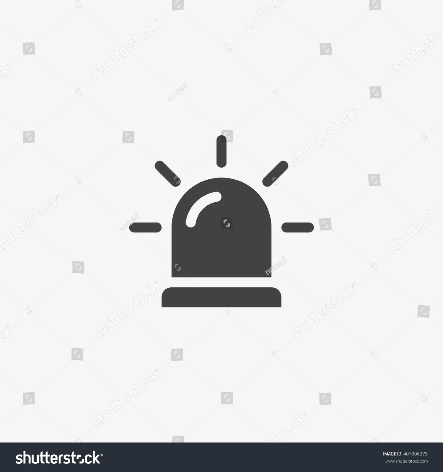 SVG of Siren Icon in trendy flat style isolated on grey background. Alarm symbol for your web site design, logo, app, UI. Vector illustration, EPS10. svg