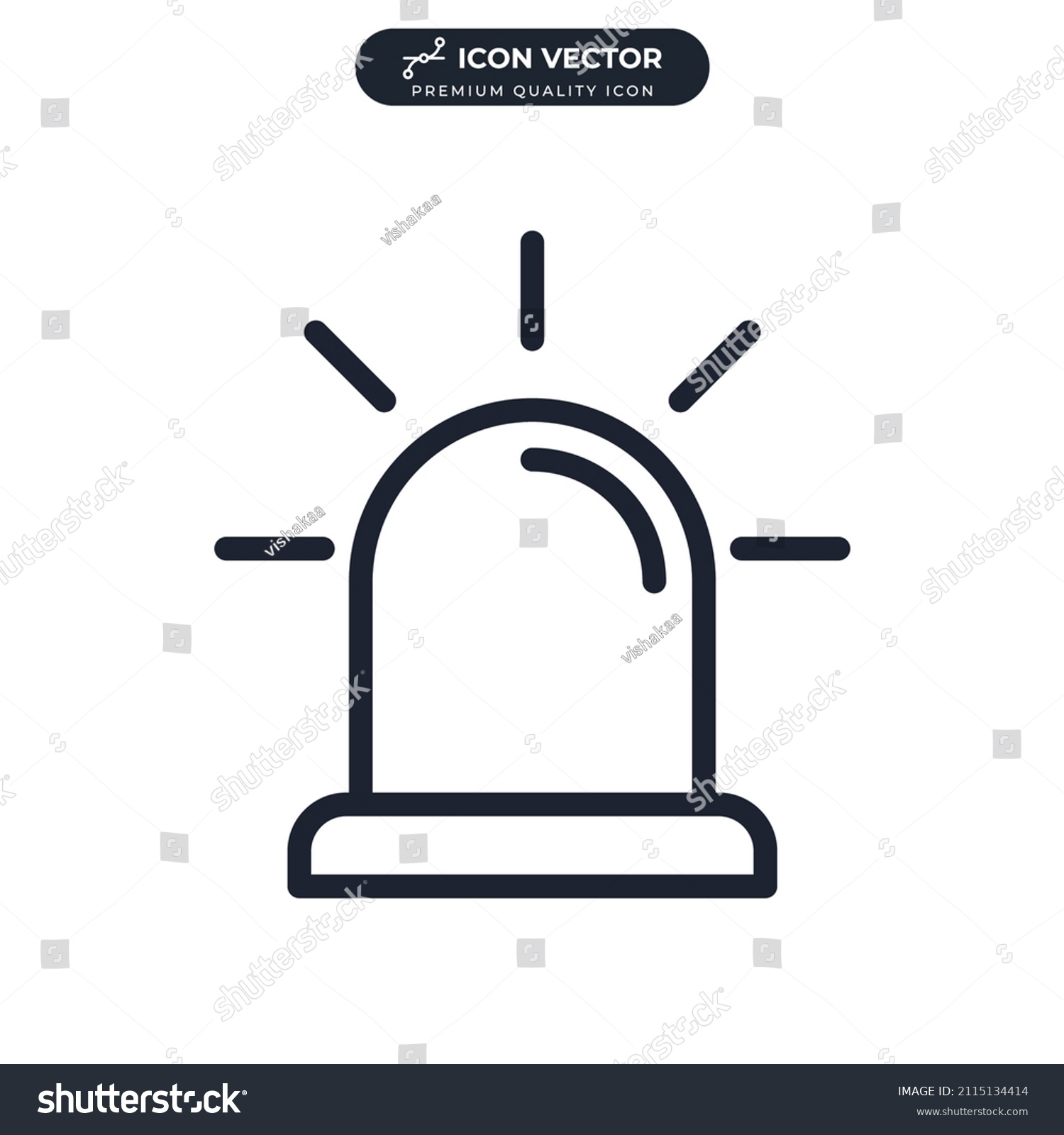 SVG of Siren icon symbol template for graphic and web design collection logo vector illustration svg