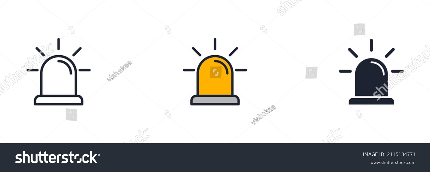 Siren Icon Symbol Template Graphic Web Stock Vector (Royalty Free ...