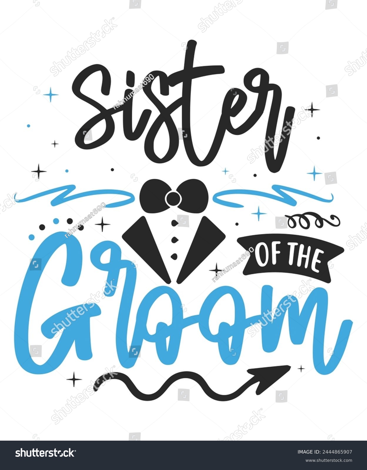 SVG of Sister of the groom wedding bride groom svg